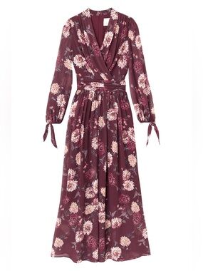 Gal Meets Glam Georgia Chiffon Maxi Dress Size 00